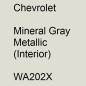 Preview: Chevrolet, Mineral Gray Metallic (Interior), WA202X.